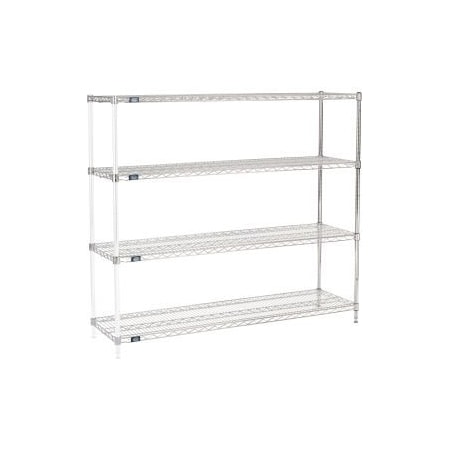 Nexel    Chrome Wire Shelving Add-On - 72W X 18D X 63H